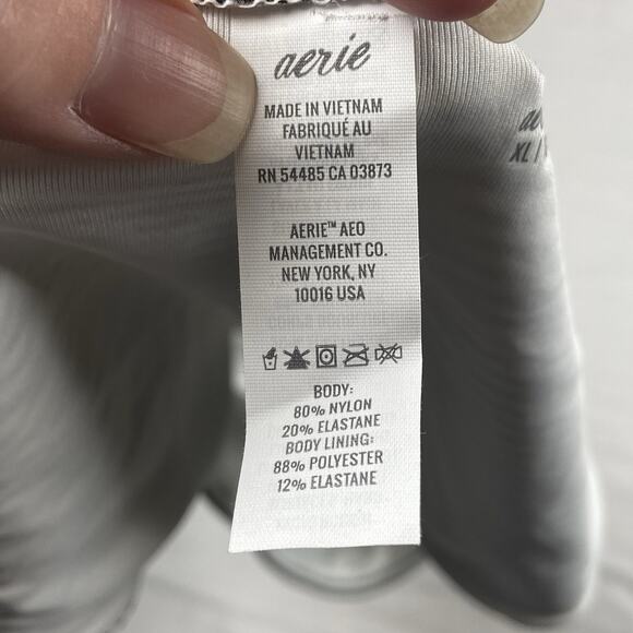 Aerie Swimsuit Bottoms Women's Size XL Striped Black White Summer Vacation Beach - Picture 4 of 5